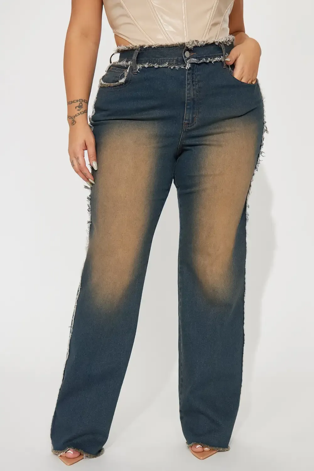 Sabrina Stretch Tinted Jeans - Dark Wash