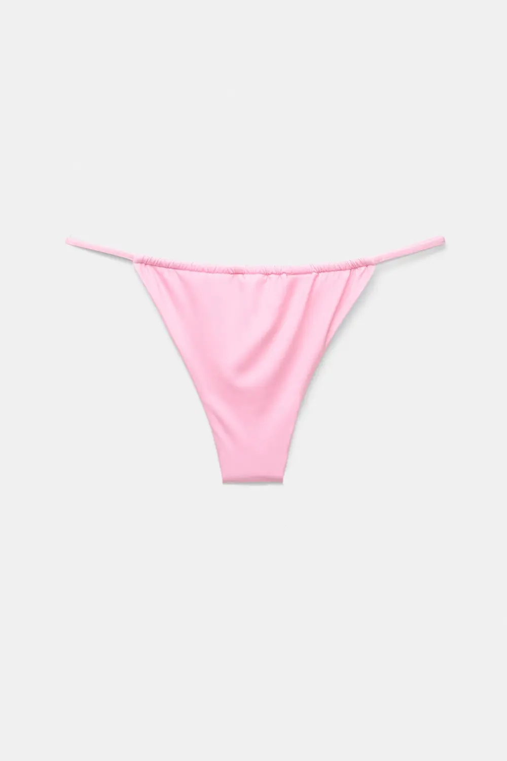 Floral bikini bottoms with gathered detail