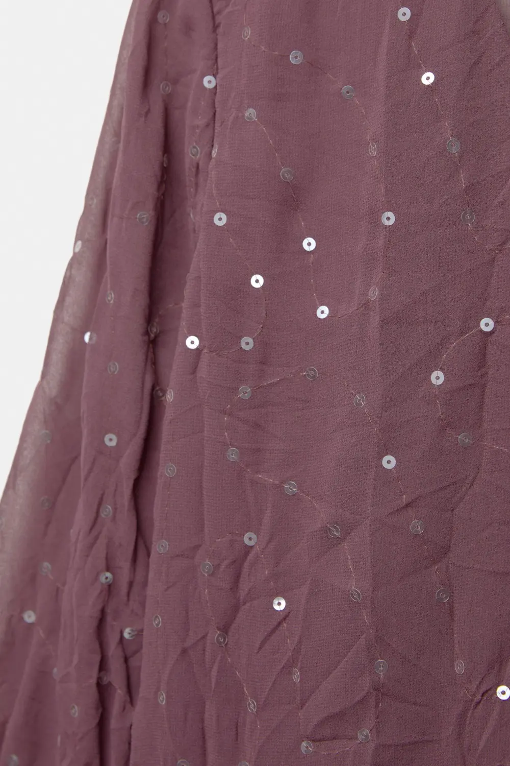 Sequined tulle blouse