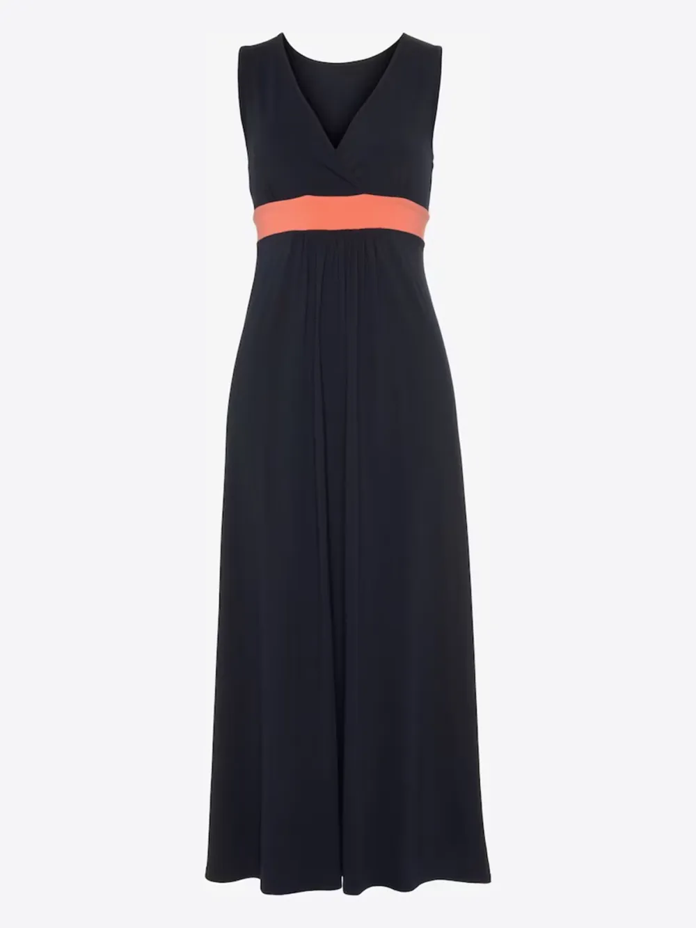Marine Blue V-neck Casual Style Dress