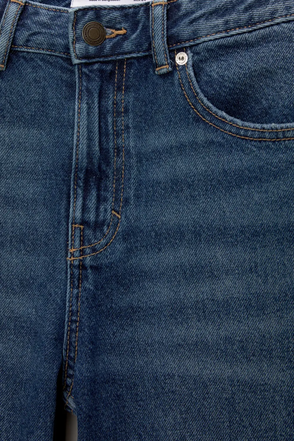 Jeans wide leg tiro alto