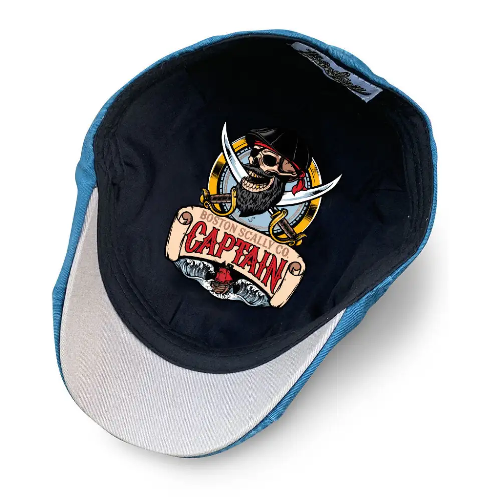 The Captain Boston Scally Cap - Topaz Blue