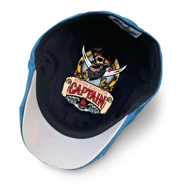 The Captain Boston Scally Cap - Topaz Blue