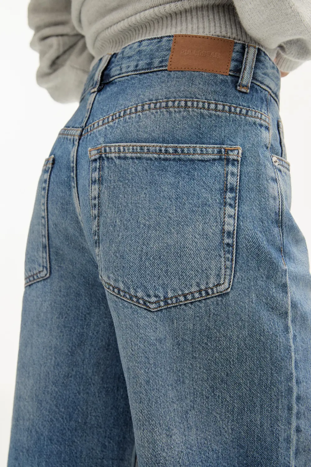 Jeans wide leg cropped