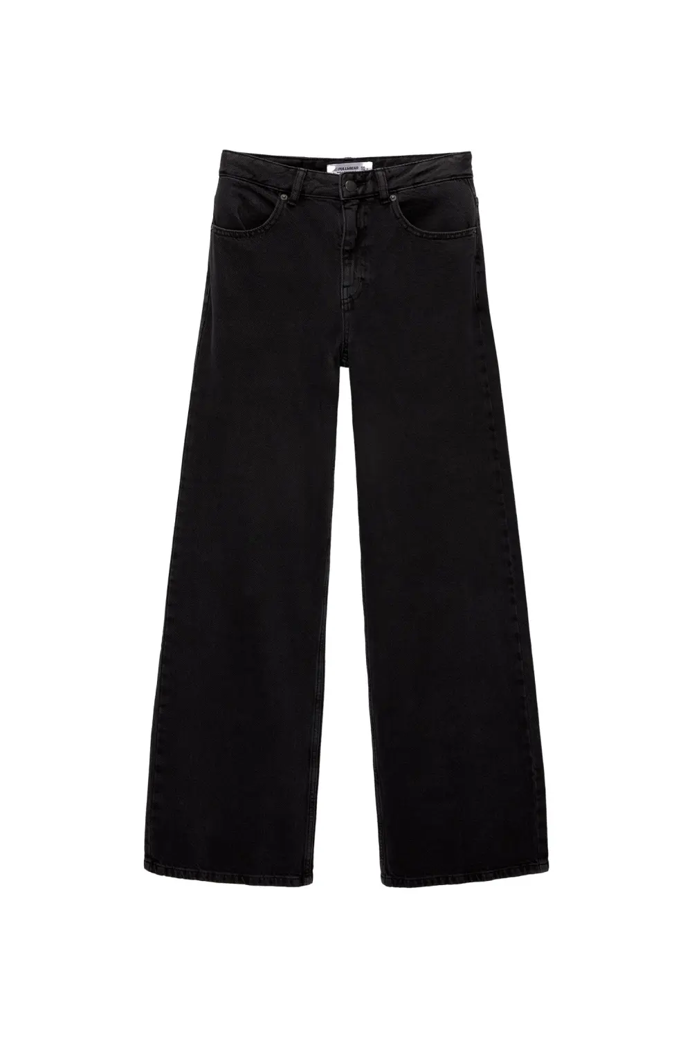 Jeans wide leg tiro alto