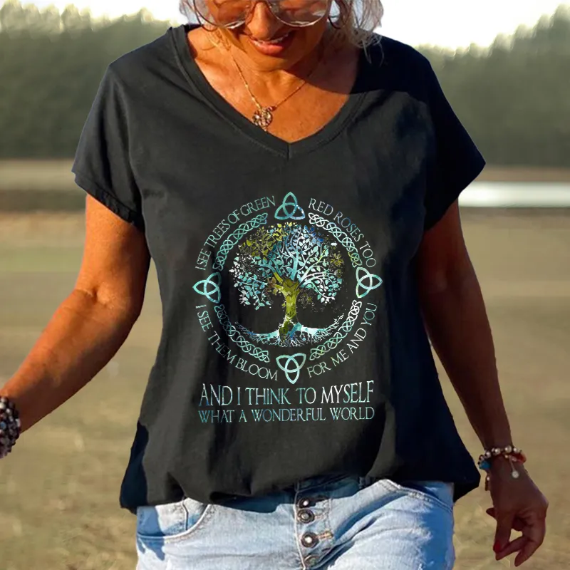 I See Trees Of Green Red Roses Too Hippie Graphic Tees