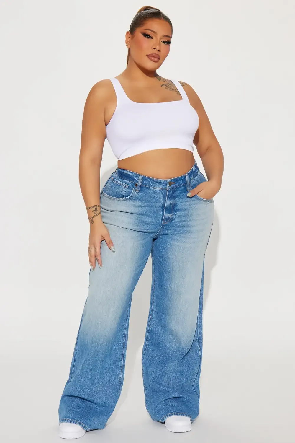 Lakewood Mid Rise Loose Jeans - Medium Wash