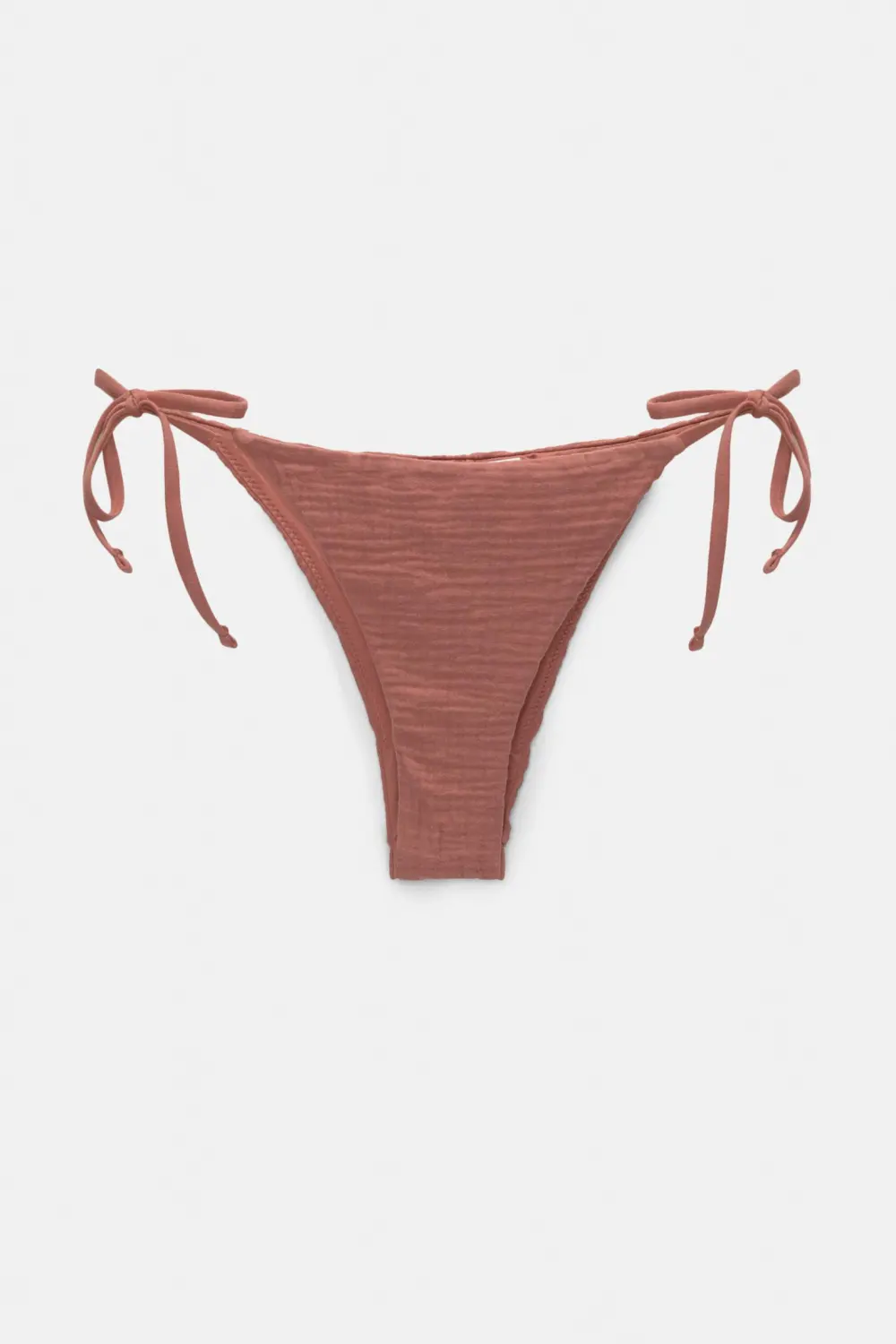 Textured bikini bottoms with bows