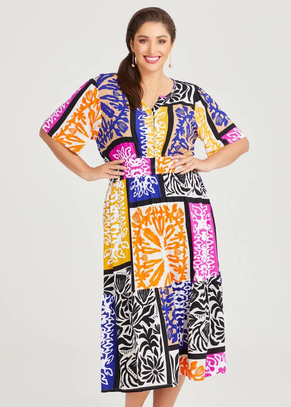 Natural Celeste Tier Dress