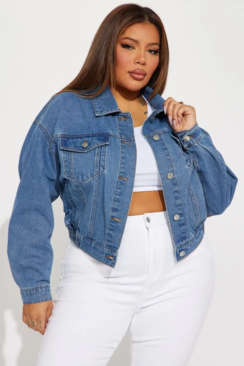 Just For You Denim Jacket - Medium Wash