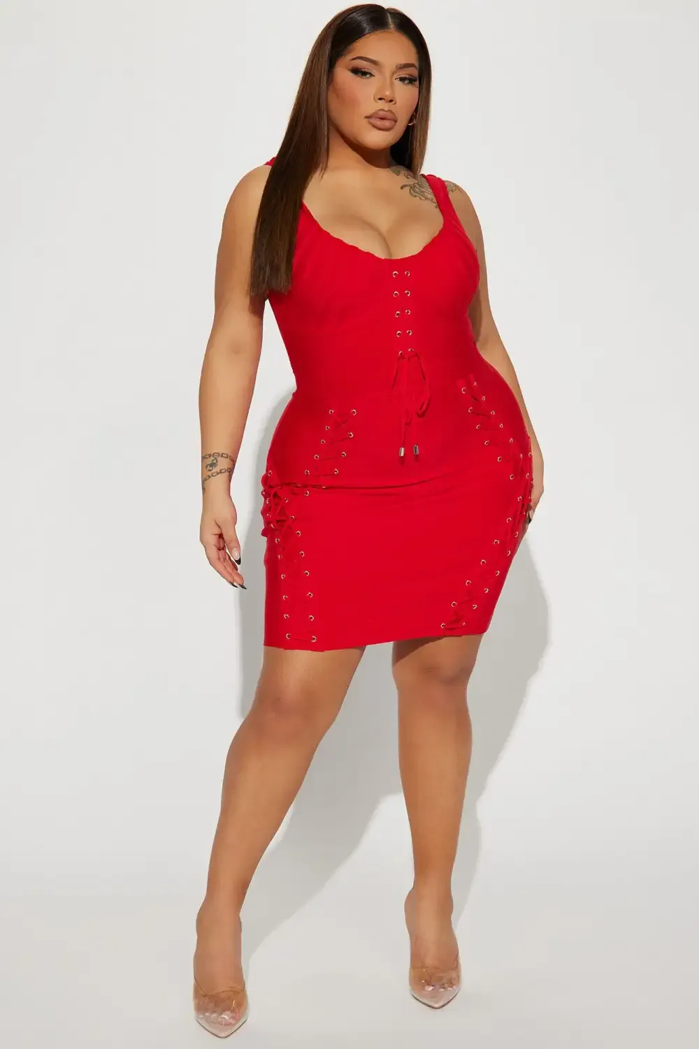Keira Bandage Mini Dress - Red