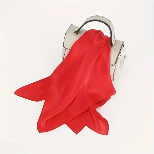 Pure Silk Solid-Color High-End Square Scarf