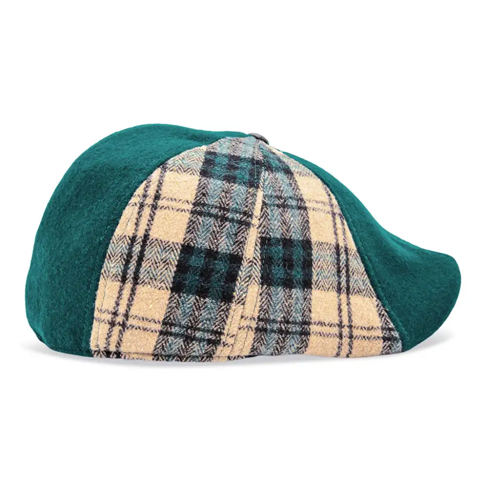 The Craic Boston Scally Cap - Emerald and Ale Plaid