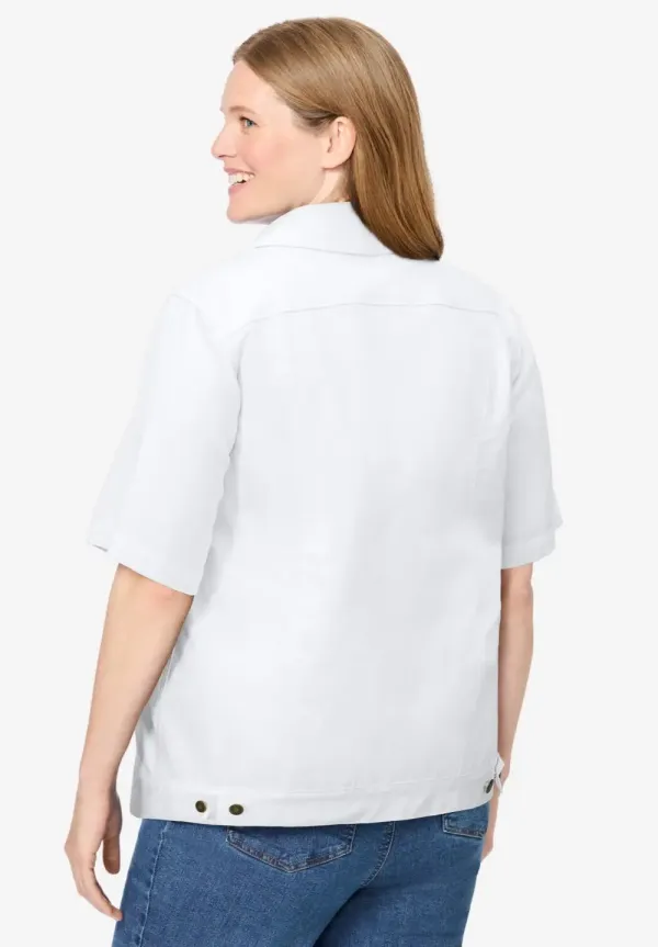 Short-Sleeve Denim Jacket