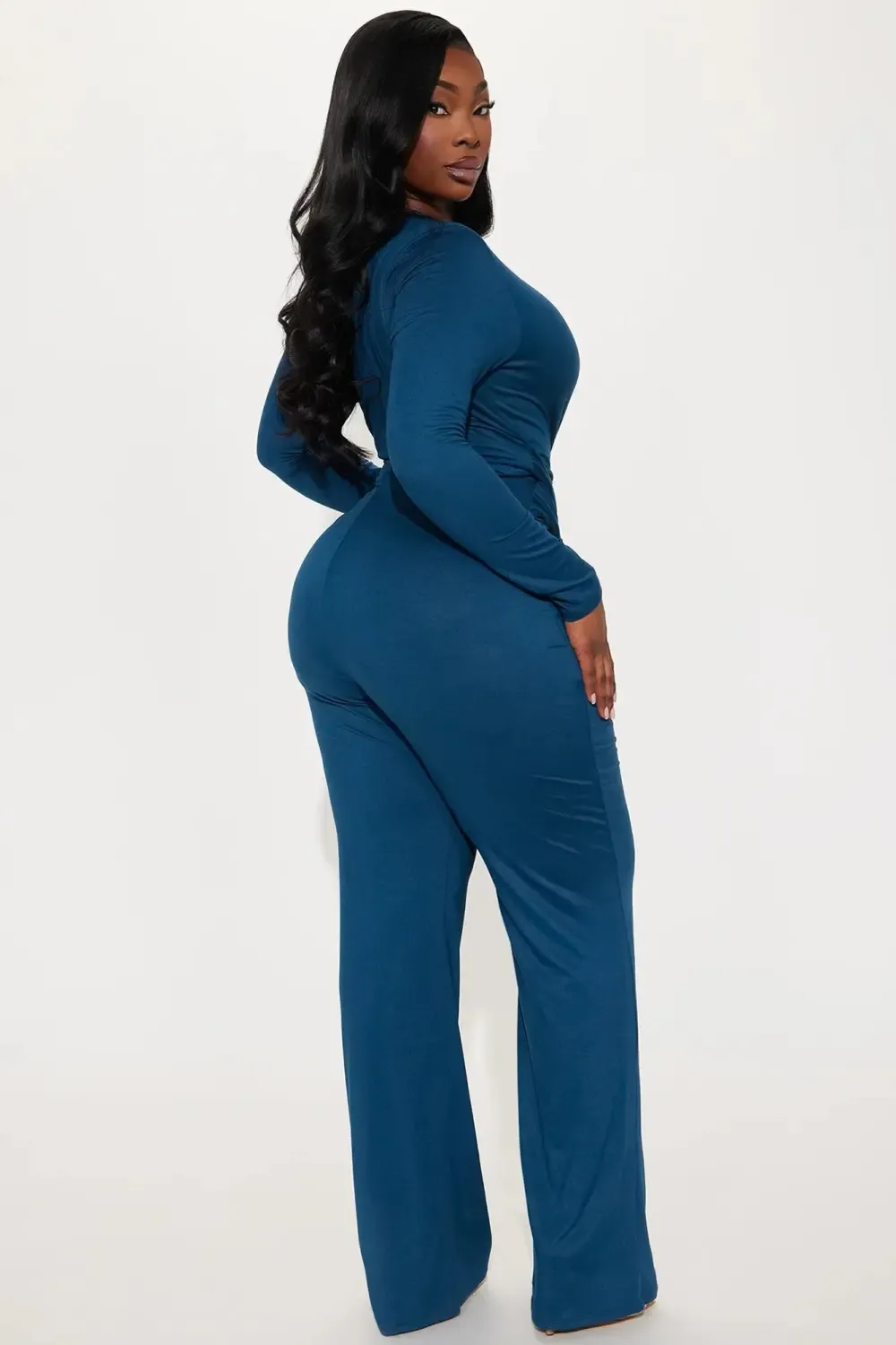 Zoe Belted Jumpsuit - Teal