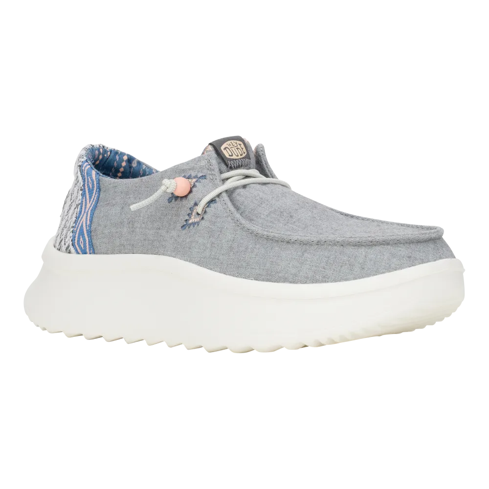 Wendy Peak Chambray Woven - Grey