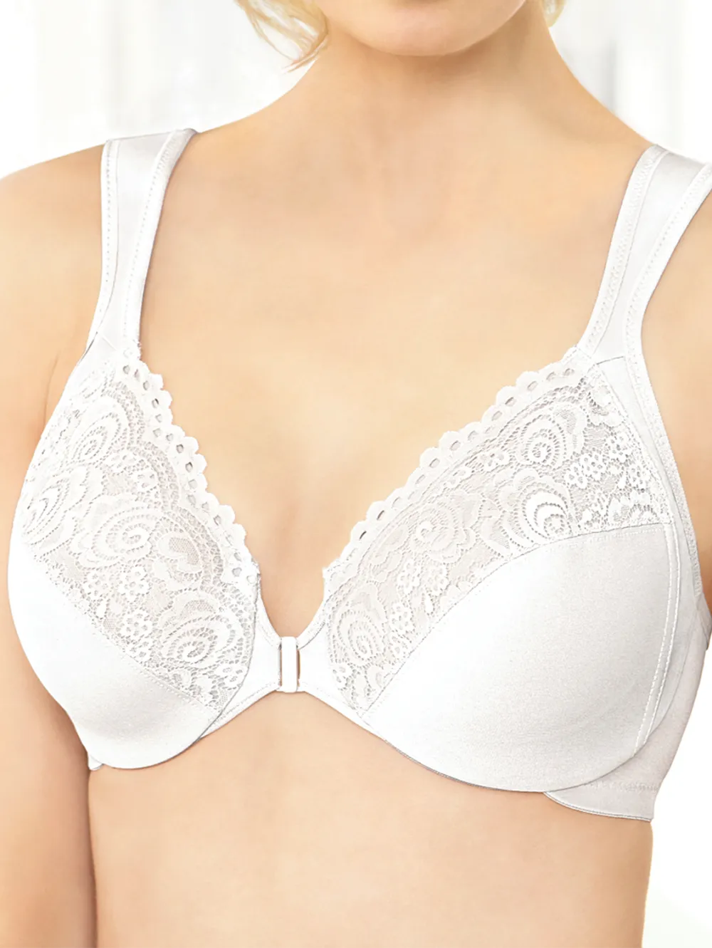 Elegant Support Front-Closure Underwire Bra