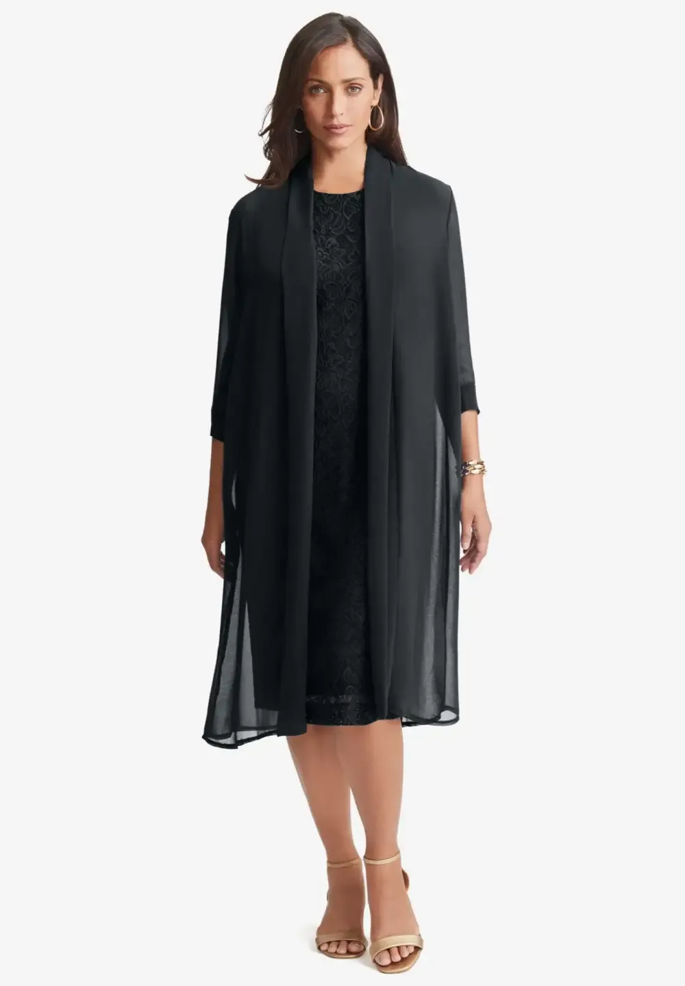 2-Piece Lace Jacket Dress
