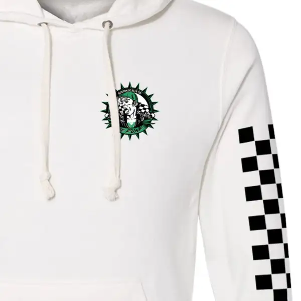 Boston Scally The Punk Hoodie - White
