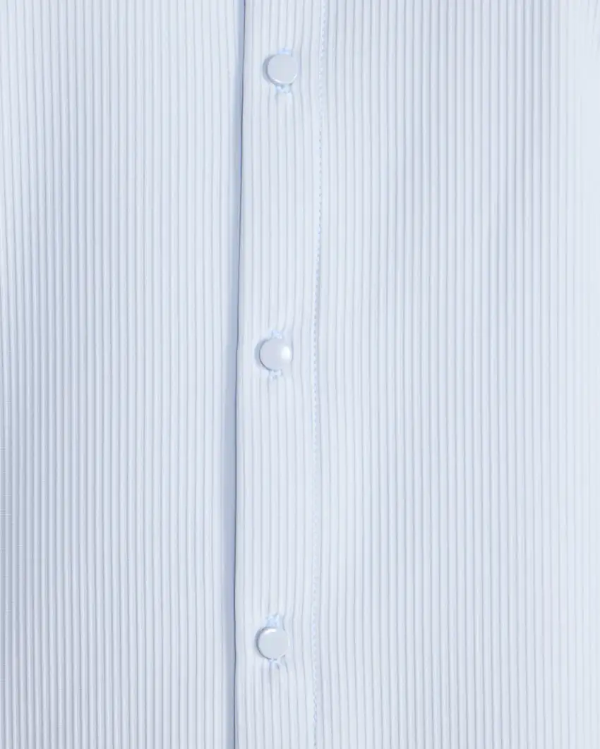 Ribbed+ Short Sleeve Button Down
