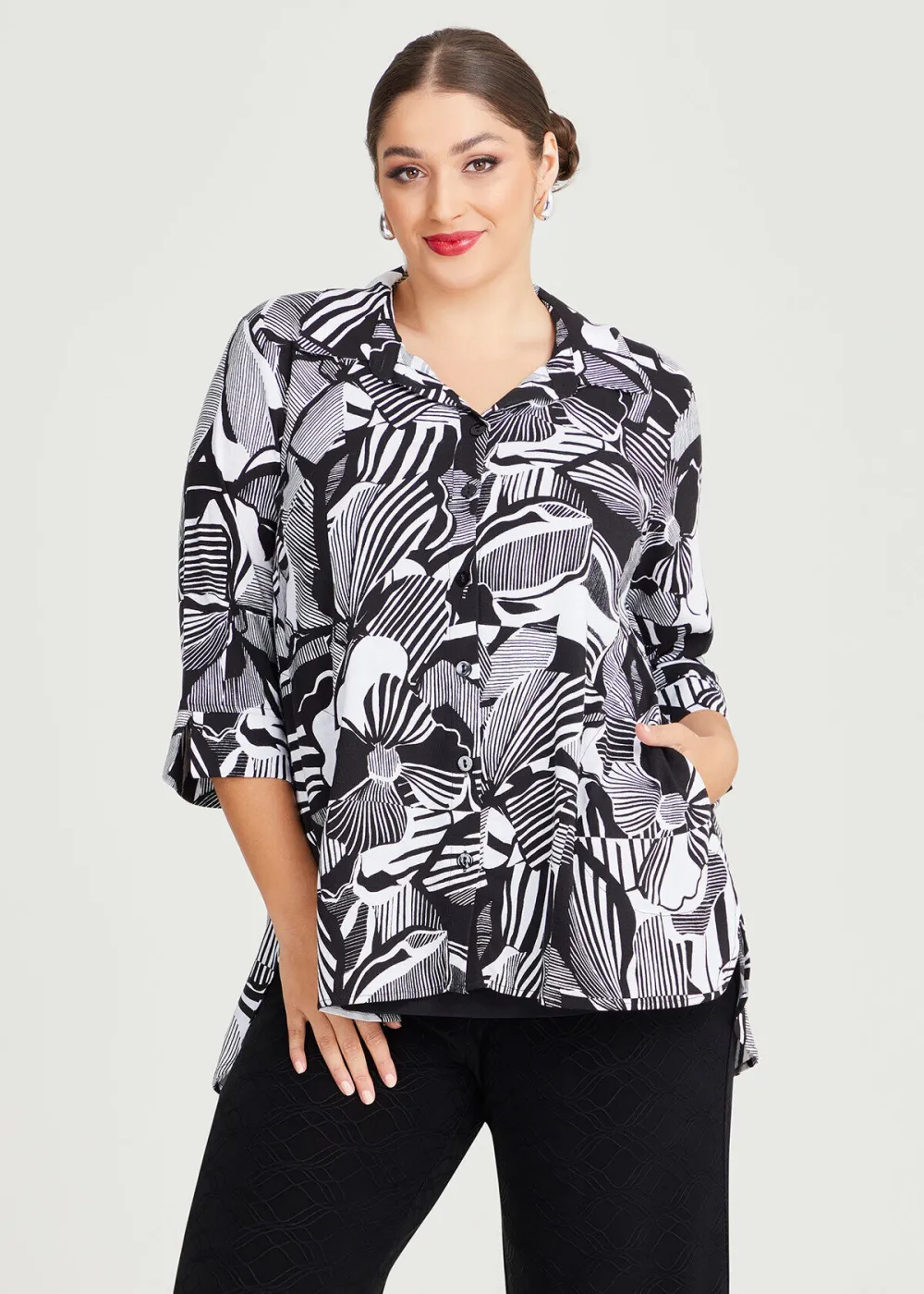Natural Abstract Flower Shirt