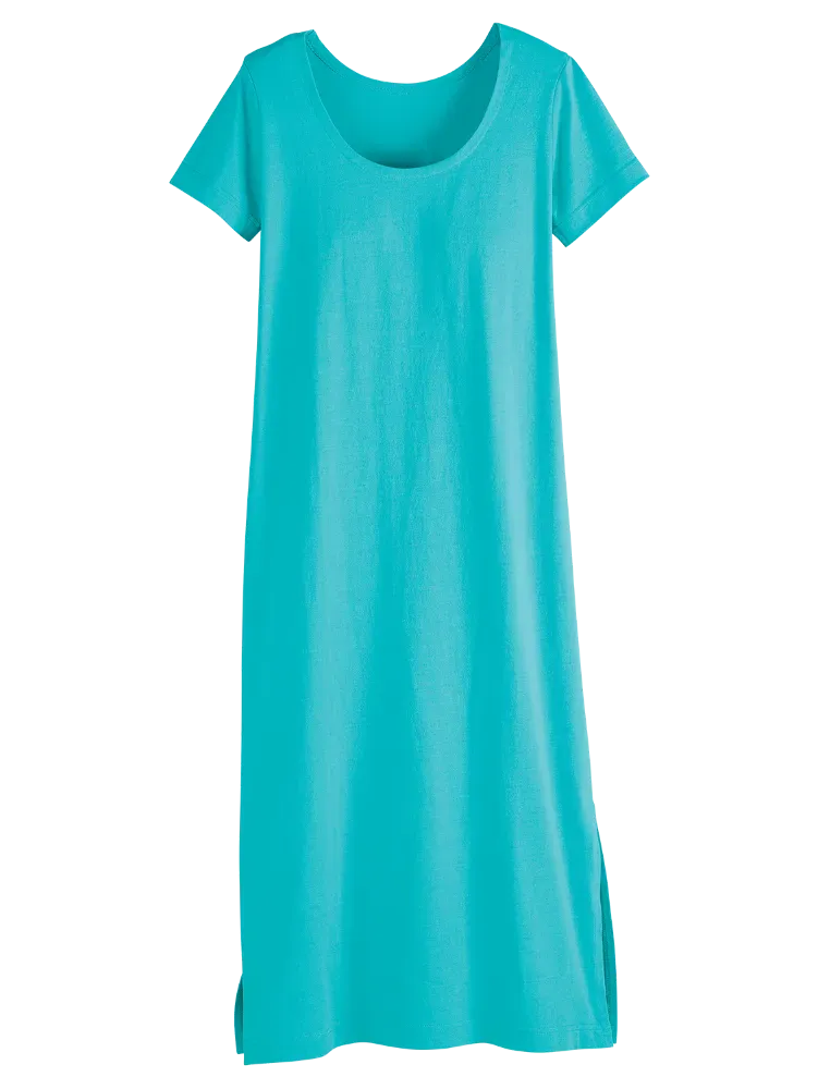 M.MAC Solid Color Cotton Knit Ankle-Length Dress