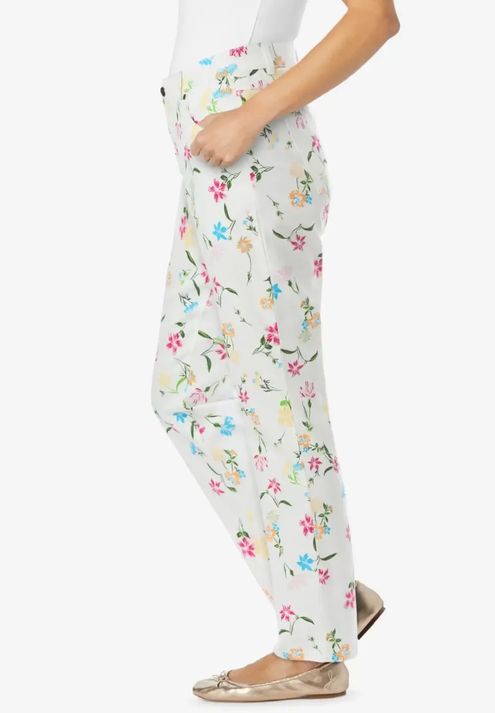 Straight-Leg Stretch Denim Jean