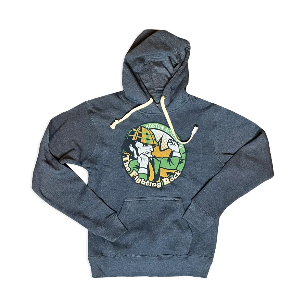 Boston Scally The Fighting Rock Hoodie - Navy
