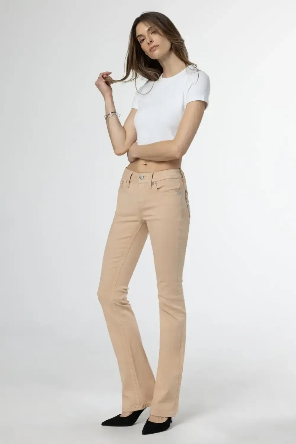 Subtle Cross Bootcut Jeans