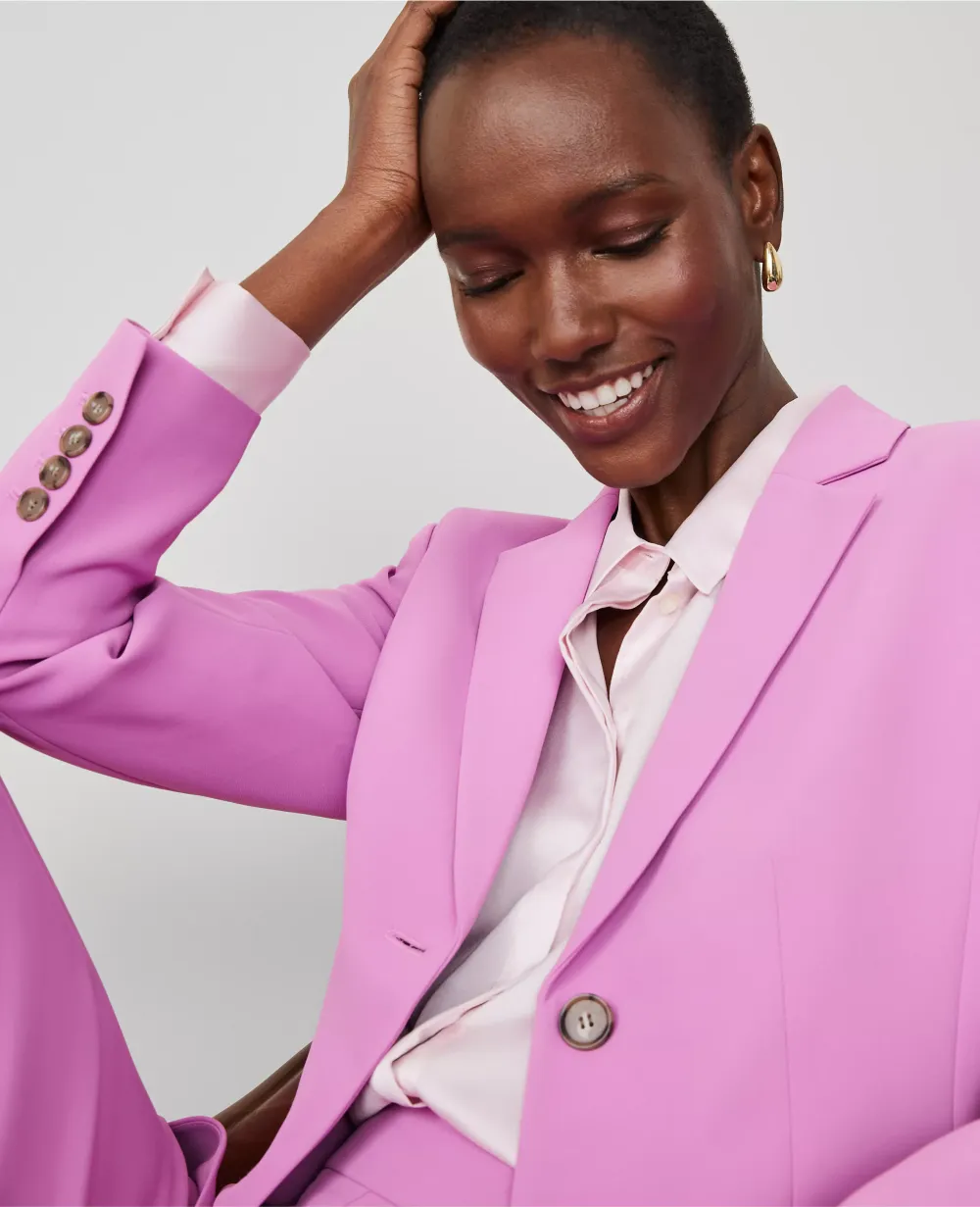 The Two-Button Blazer in Fluid Crepe