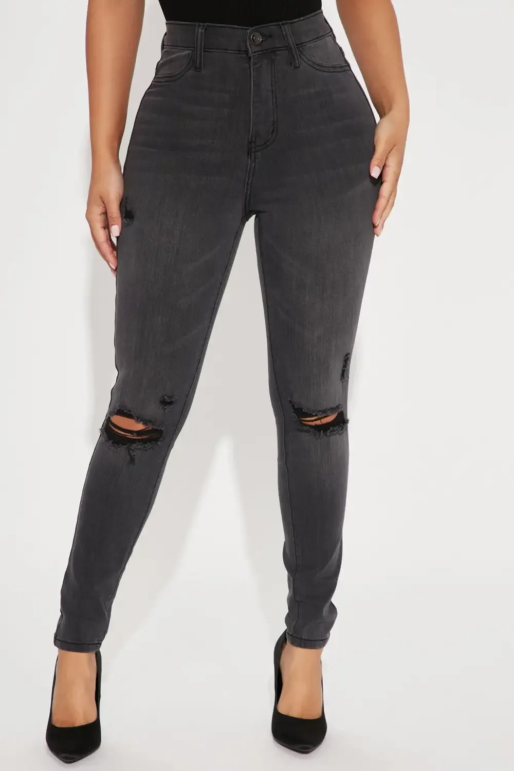 Petite Our Favorite High Rise Skinny Jeans - Grey