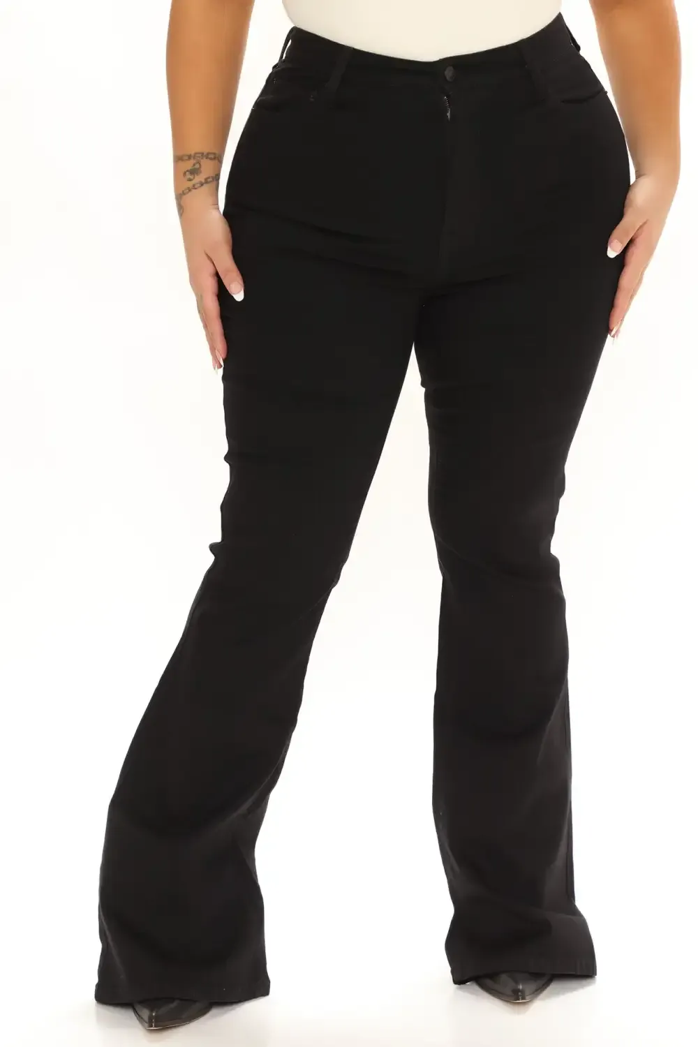 Classic Carolina High Rise Flare Jeans - Black