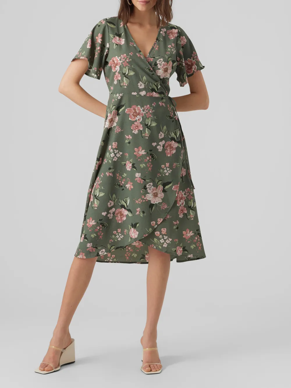 V-neck Casual Style Dress