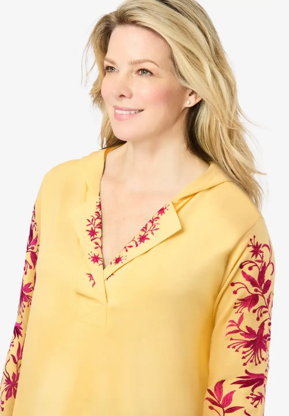 Embroidered Hoodie Sweatshirt