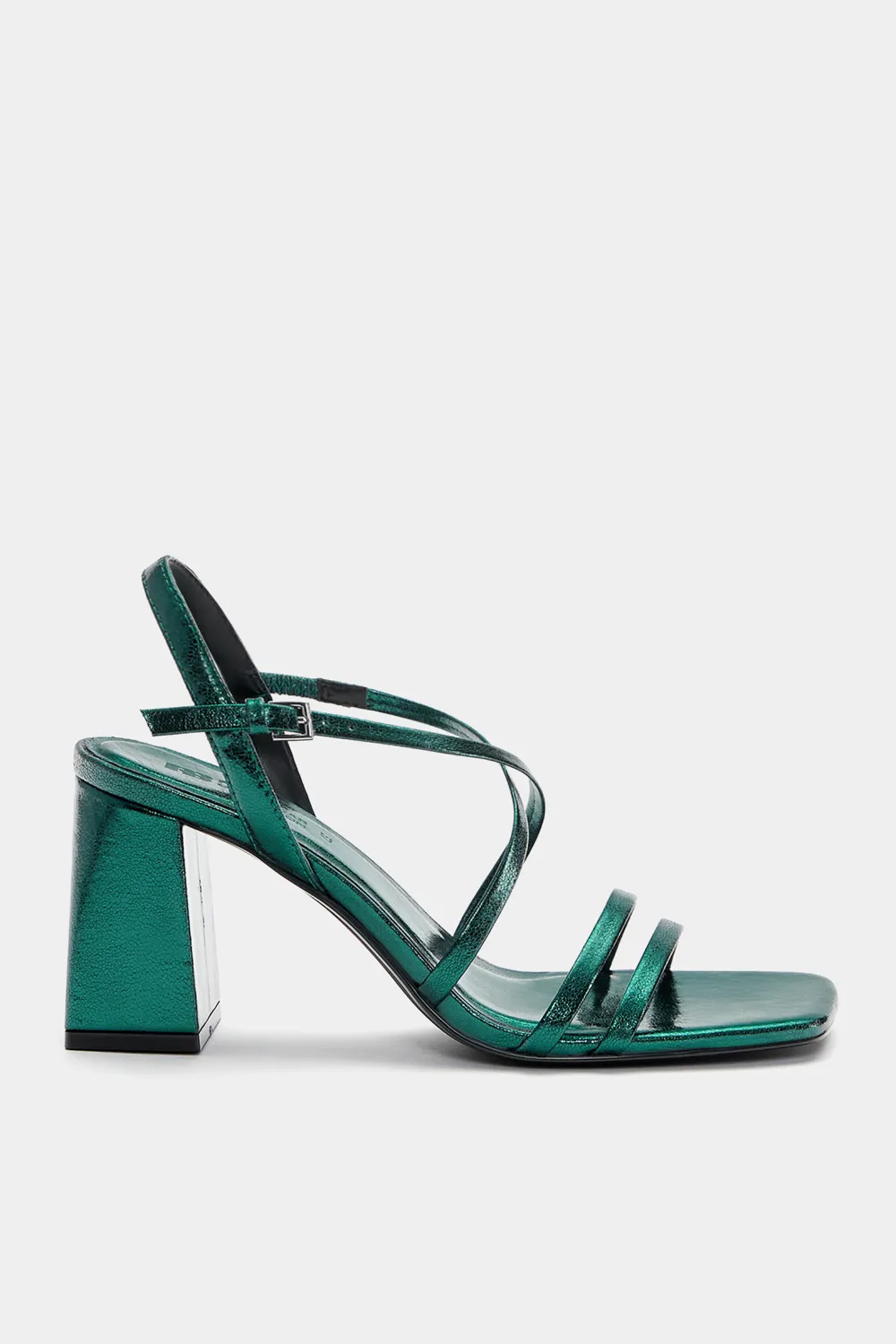 Sandalias tacón tira cruzada