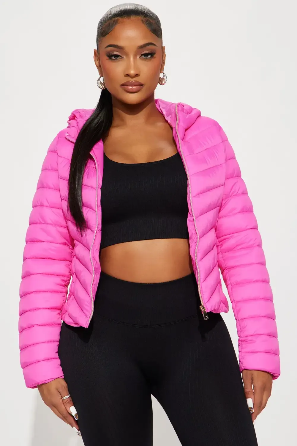 Cold Times Puffer Jacket - Hot Pink