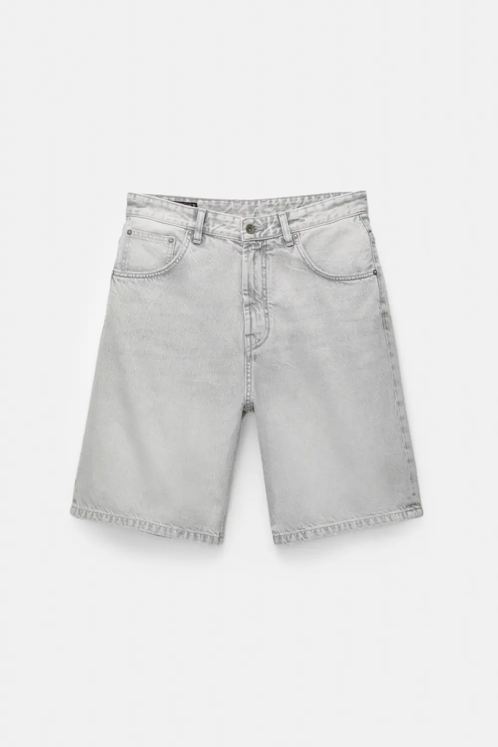 Baggy denim Bermuda shorts