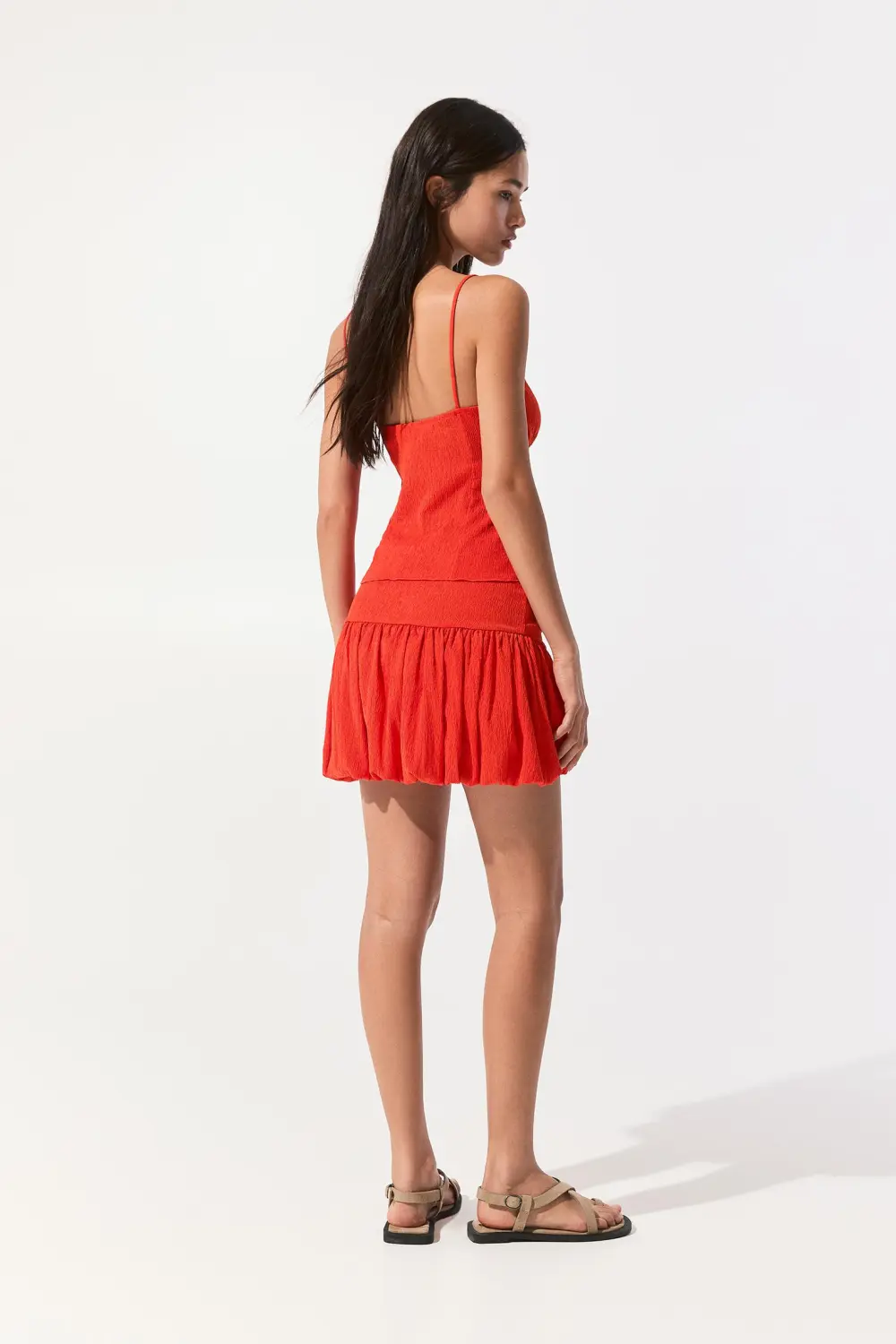 Corsetry-inspired top with thin straps