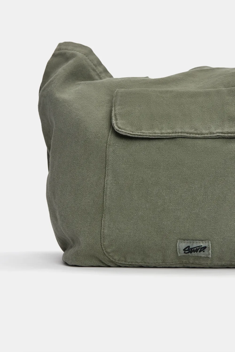 Bolso shopper canvas bolsillo