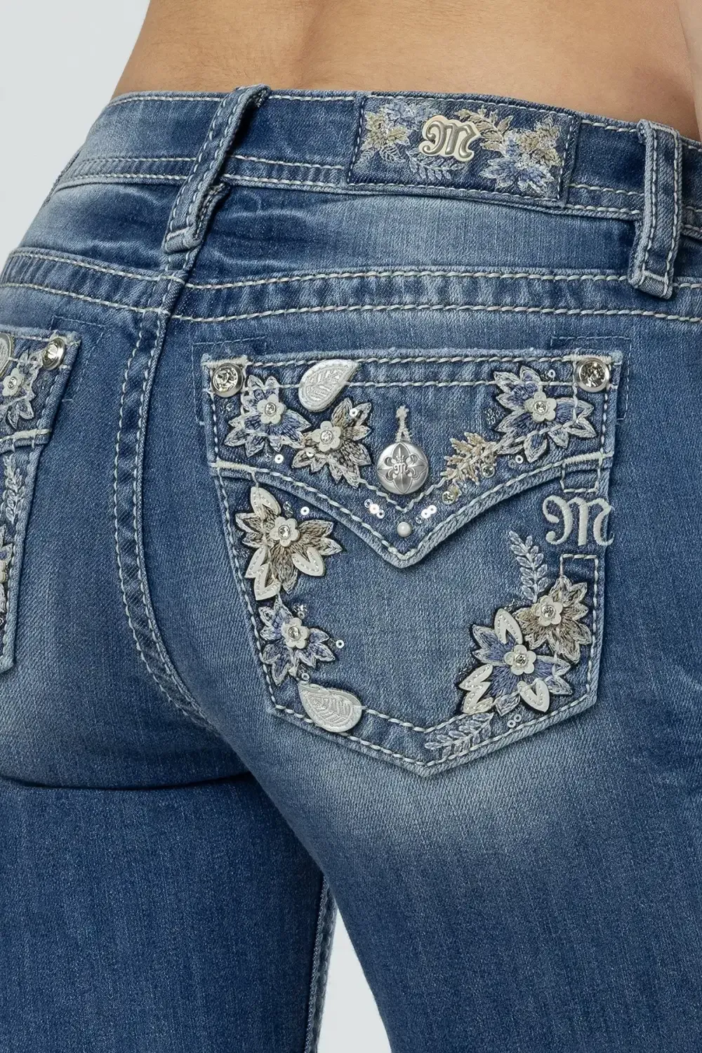 Floral Bloom Bootcut Jeans