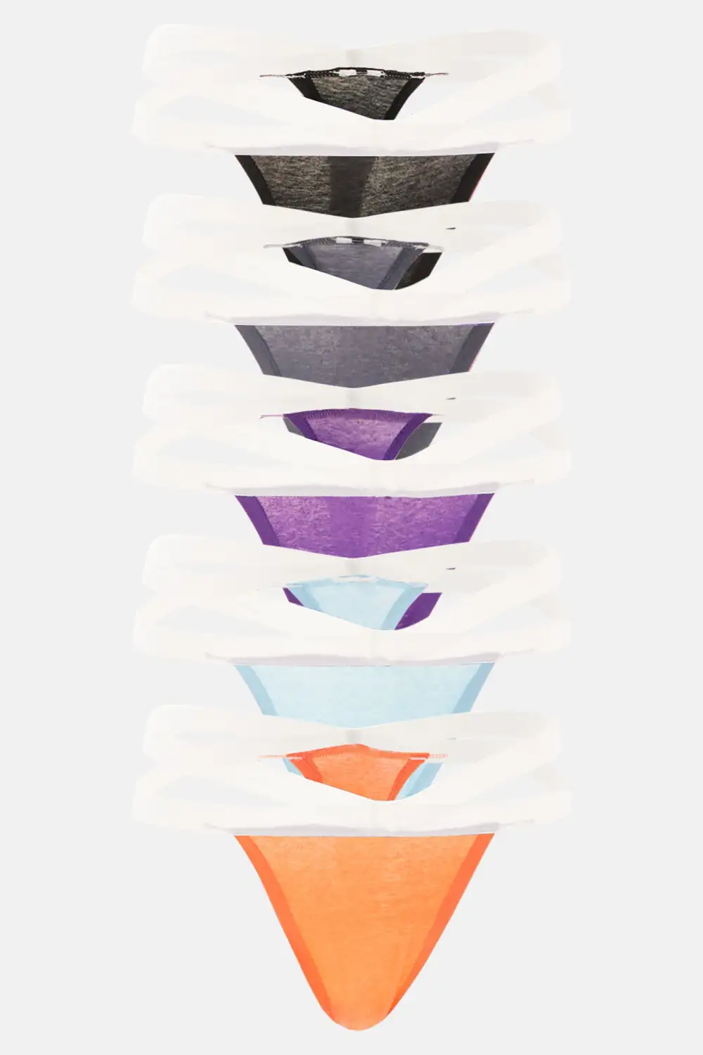 Chill Vibes 5 Pack Thong Panties - Black