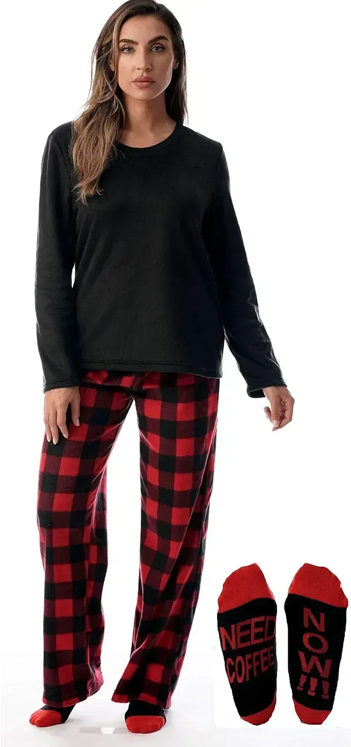 Women’s Pajama Pant Set - Nightgown with Matching Socks