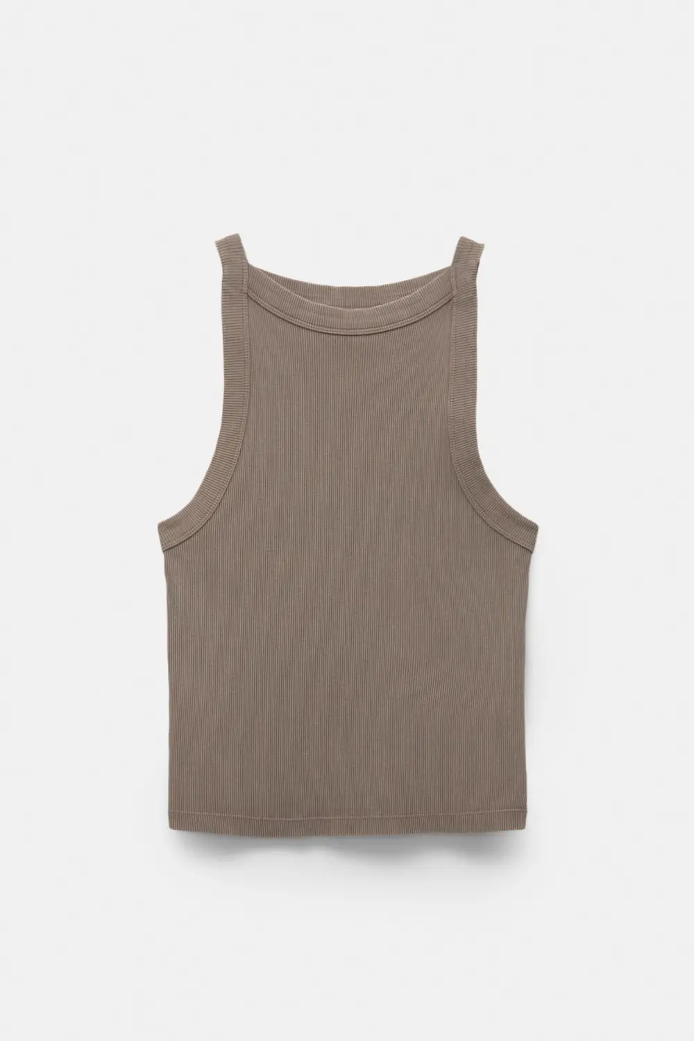 Halter neck tank top with trims