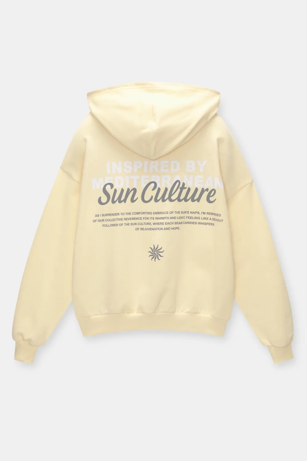 Sudadera capucha bordado sol