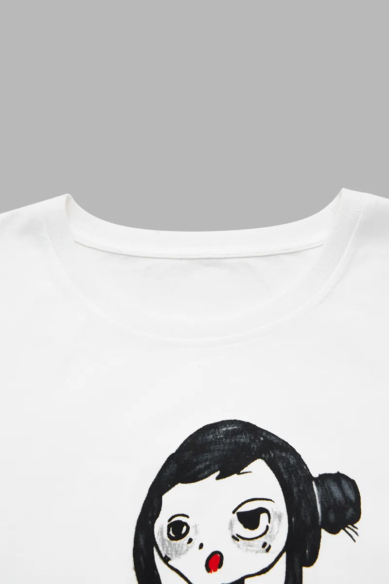 Charity Oil Paintings by Children Round Neck Short Sleeve T-Shirt