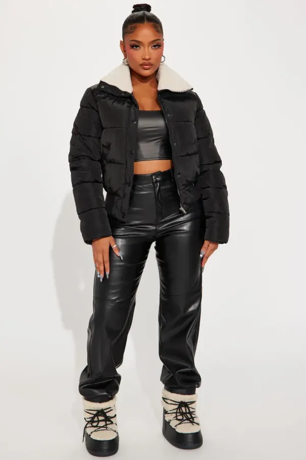 Self Made Puffer Jacket - Black