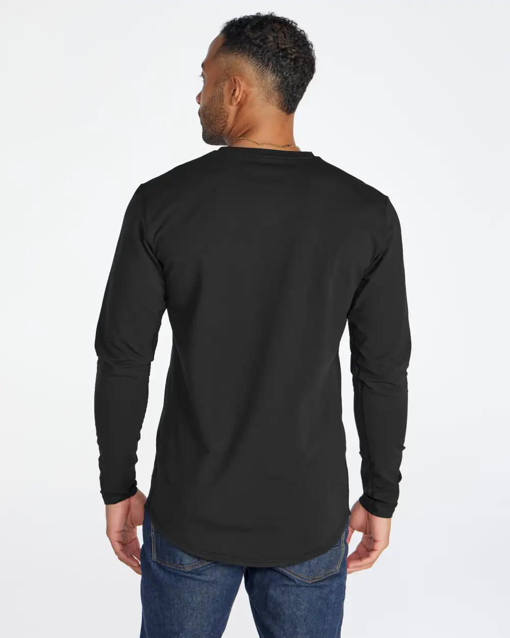 V-Neck Long Sleeve Drop-Cut: Lux