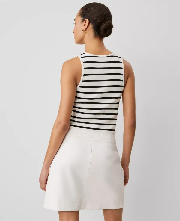 Weekend Collection Striped Henley Tank Top