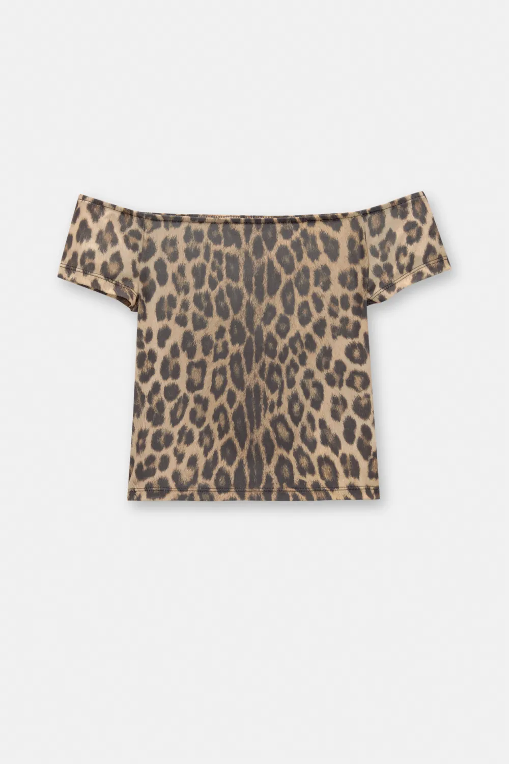 Top leopardo hombros descubiertos