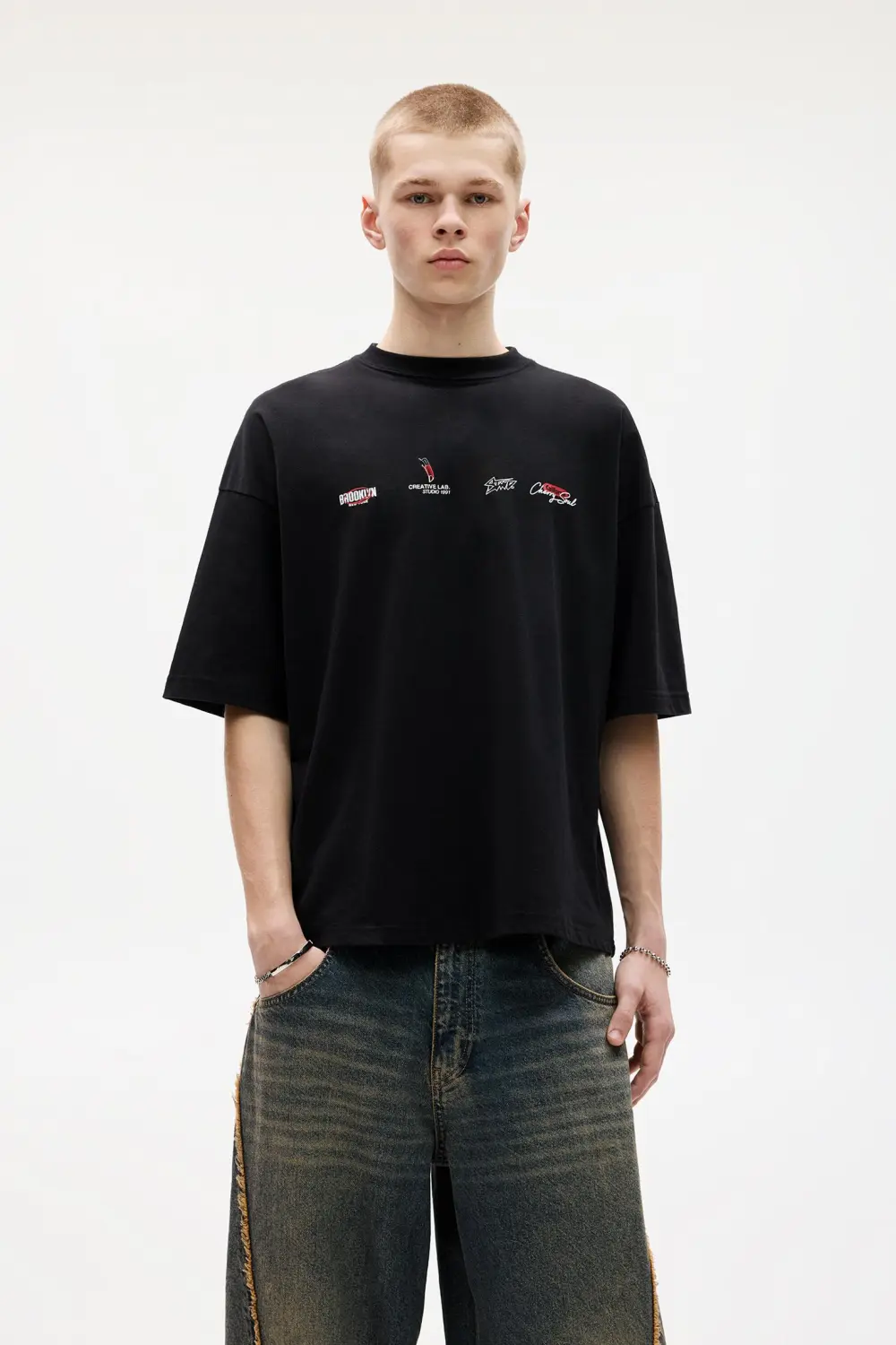 STWD T-shirt with cherry graphic